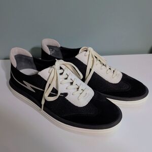 NIB $129 Franco Sarto Lumiere Black Suede Sneaker Size 9